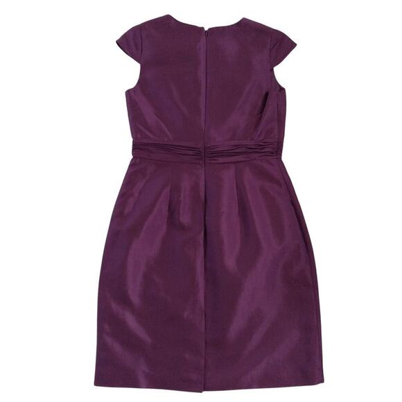 Adrianna Papell Purple Sheath Dress Size 10 New Silk Blend Cap Sleeve Formal - Picture 7 of 7